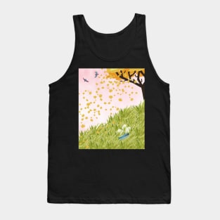 Bird family on the hill Tank Top